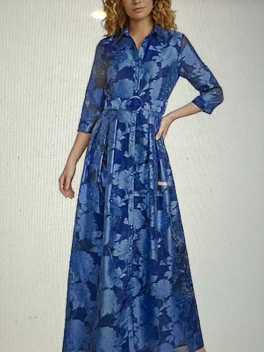 Abbey Glass Ceceilia Organza Floral Print Gown